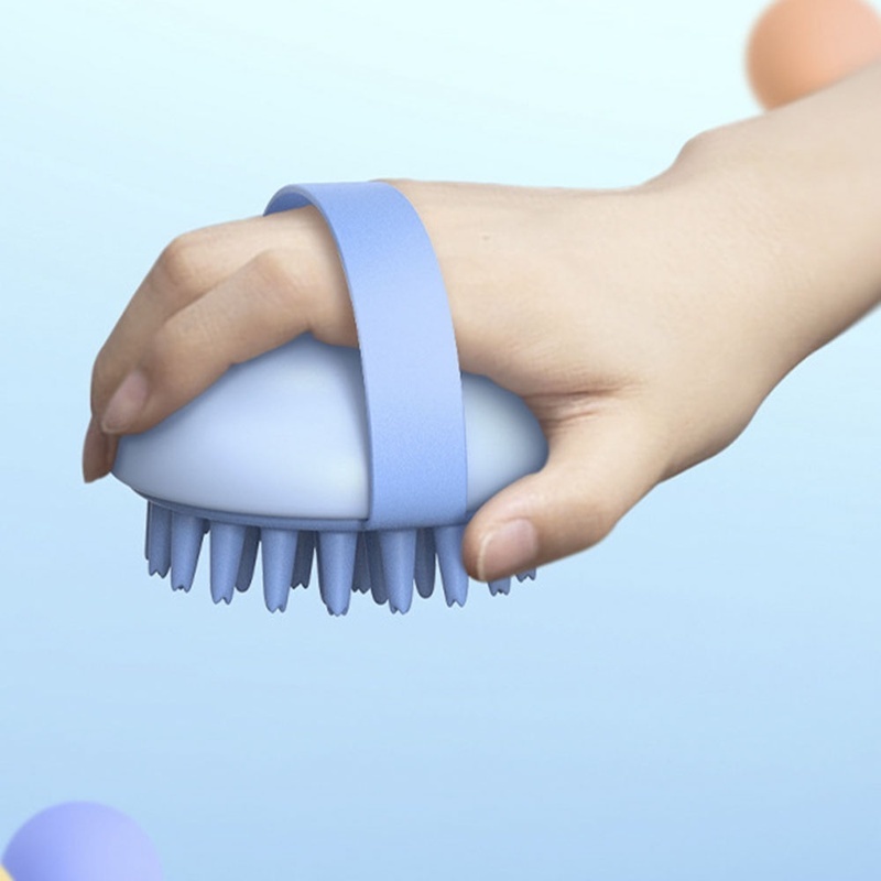 [Hàng mới về] Bàn chải gội đầu tắm rửa tẩy tế bào chết chất liệu silicon đa chức năng
