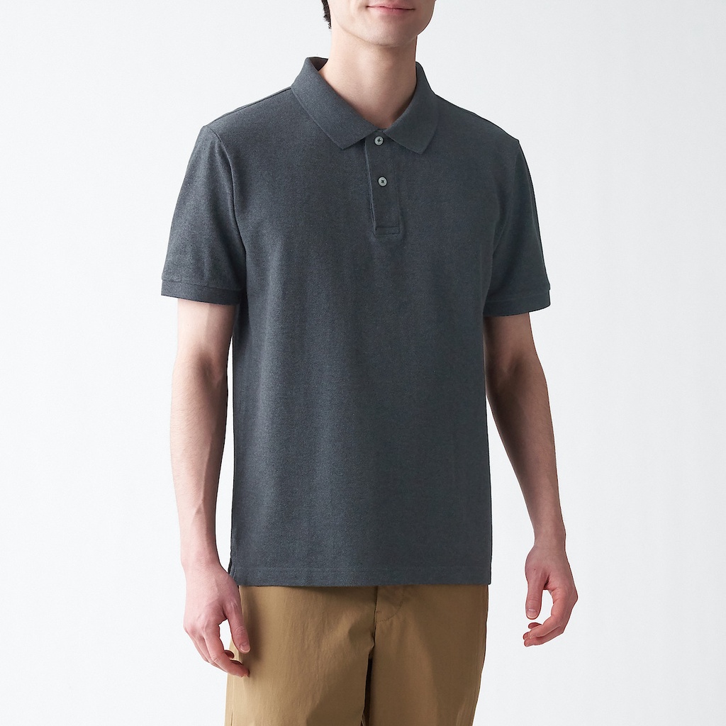 MUJI ÁO POLO VẢI PIQUE WASHED