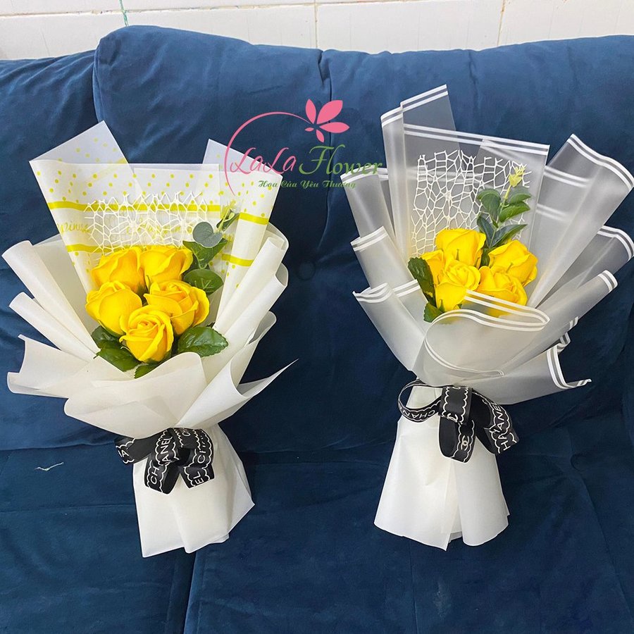 Bó Hoa Hồng Sáp Thơm 5 Bông(Nhiều mẫu) - Hoa tặng mẹ 8/3, 20/10, 20/11 quà tặng bạn gái valentine, sinh nhật