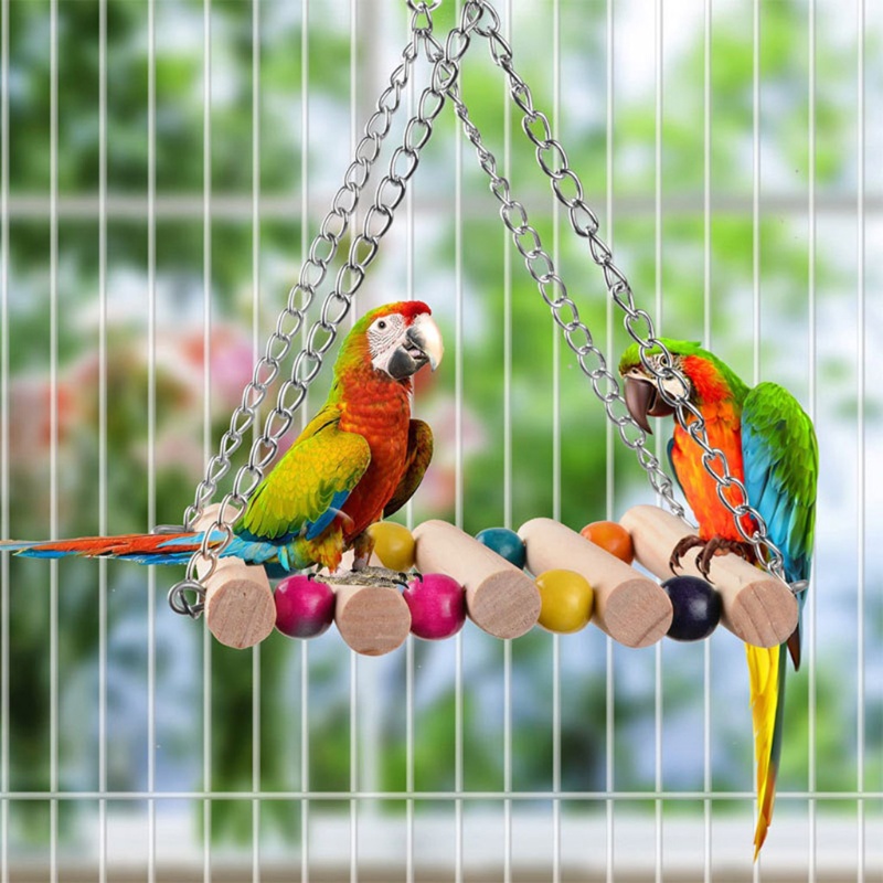 Bộ 8 Mô Hình Đồ Chơi Treo Lồng Chim Cho Vẹt Cưng