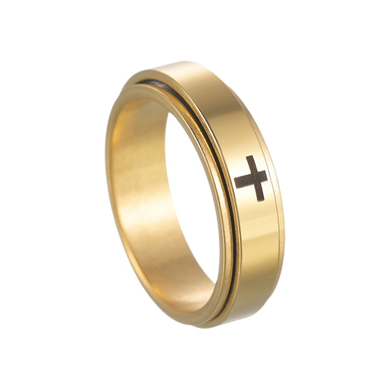 Nhẫn Đen Bằng Thép Không Gỉ Khắc Chữ Jesus Thời Trang Dành Cho Nam