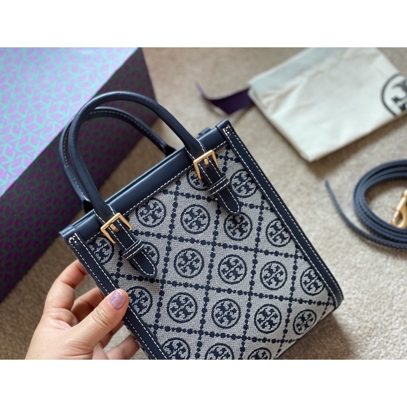 Túi tote mini đeo chéo thương hiệu thời trang cao cấp Tory Burch da thật nhập khẩu