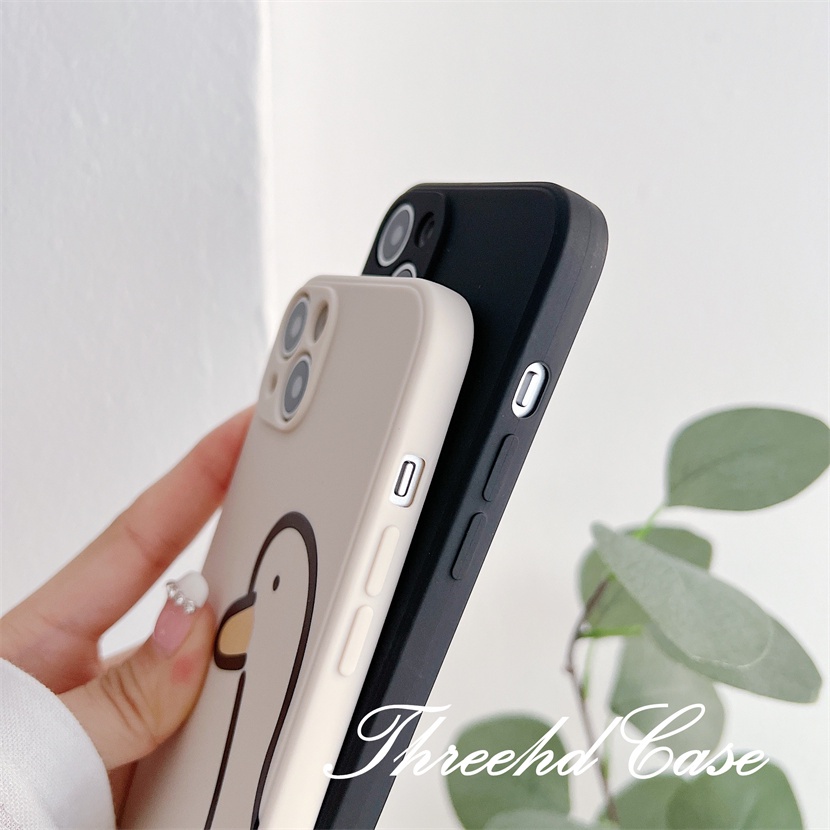 Ốp Điện Thoại Silicon Mềm Hình Chú Vịt Hoạt Họa Cho iPhone 13 12 11 Pro Max SE2020 X XR Xs Max 7 8 6 6s Plus