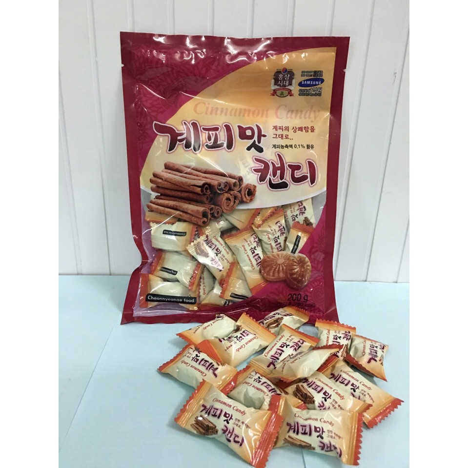 Kẹo Sâm Vitamin Hàn Quốc 200g – Hồng sâm, Hắc sâm, Sâm Quế