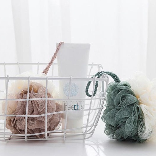 Bông Tắm Tròn Tạo Bọt Có Dây Treo Siêu Mềm