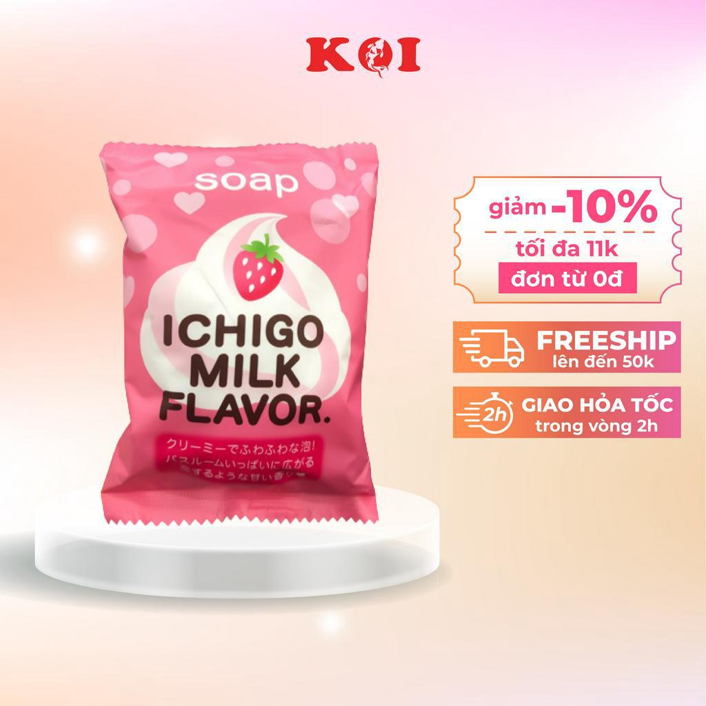 Xà phòng tắm chiết xuất từ sữa và dâu tây Pelican Ichigo Milk Flavor 80g