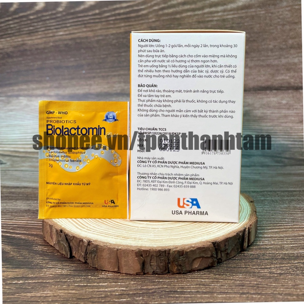 Men tiêu hóa cho bé Biolactomin bổ sung lợi khuẩn hỗ trợ tăng cường hệ tiêu hóa - Hộp 30 gói