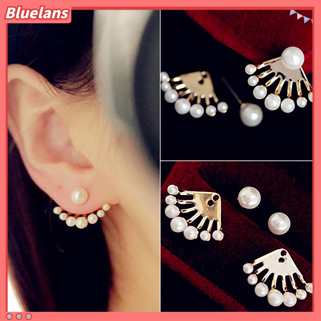 Cặp khuyên tai đính ngọc trai nhân tạo sang trọng cá tính dành cho nữ