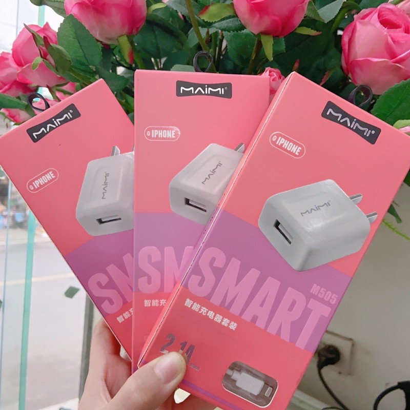 Bộ Sạc chính hãng MaiMi T505 -Bộ sạc củ kèm dây chân lightning dùng tương thích cho các dòng máy iPhone từ 5s đến xsmax