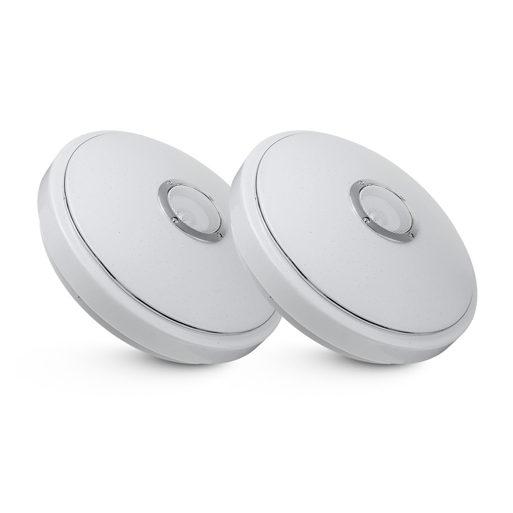 Đèn LED RGBW 100W Gắn Trần Nhà Trang Trí Nội Thất Kèm Loa bluetooth Và Điều Khiển Từ Xa