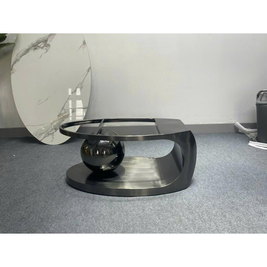 Bàn sofa, bàn trà mặt đá nhập khẩu cao cấp chân inox mạ