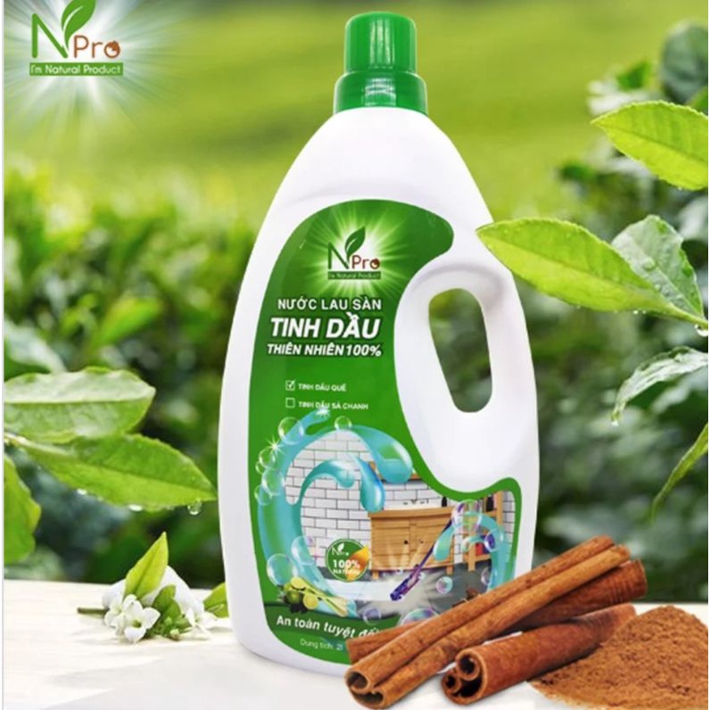 Nước lau sàn organic Bồ hòn Quế/sả chanh Npro