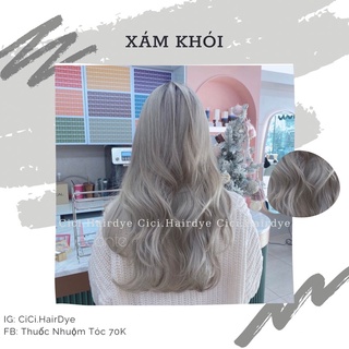 [ PHẢI TẨY] THUỐC NHUỘM XÁM KHÓI ( tặng găng tay+ trợ nhuộm)