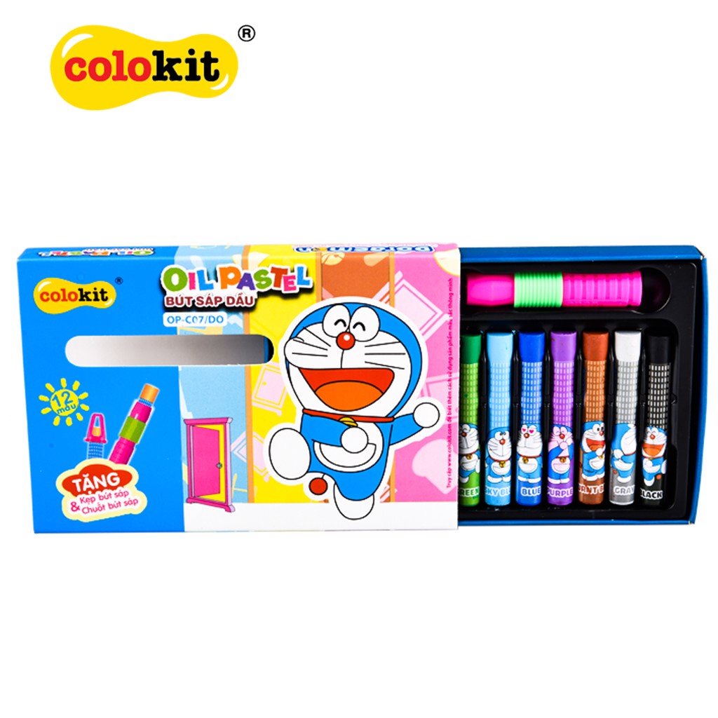 Sáp dầu 12 màu Colokit Doraemon OP-C07/DO