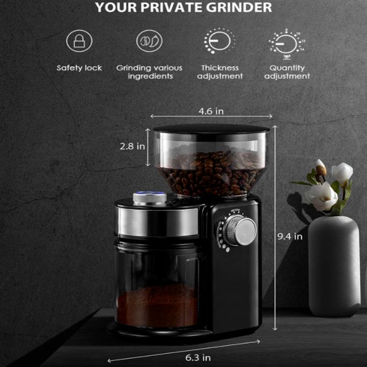 Máy xay cà phê cao cấp nhãn hiệu Shardor HY-1421 công suất 150W, dung tích ngăn chứa hạt 240g - Hàng Nhập Khẩu