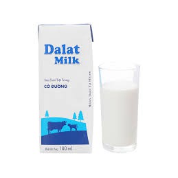 Thùng sữa Đà Lạt milk 48 hộp/180ml ( có đường, ít đường, không đường)