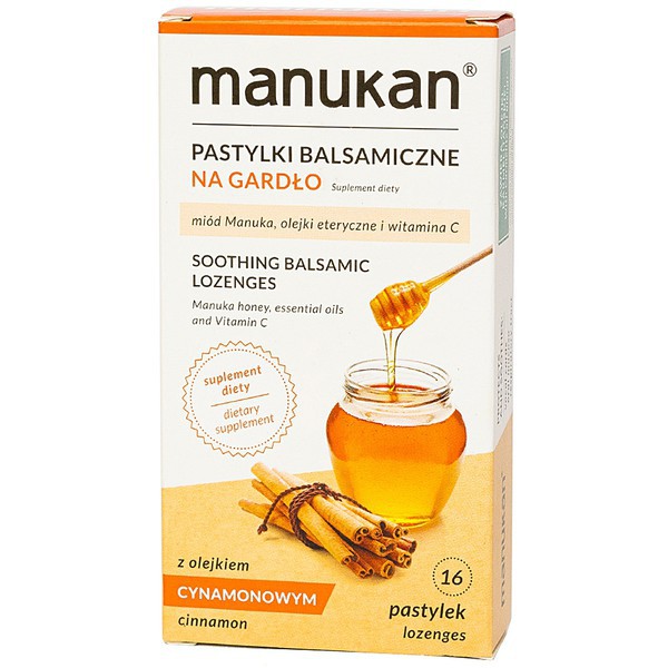 Viên Ngậm Mật Ong Giảm Ho, Đau Họng Manukan Cinnamon 16 Viên - 0304598 | BigBuy360 - bigbuy360.vn