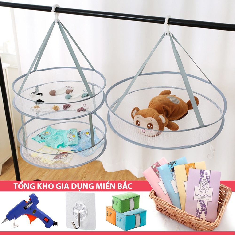[Tổng Kho Sỉ] Khung Phơi Đồ Lưới Tròn Tiện Dụng - Phơi Đồ Lót - Phơi Tất Thông Minh