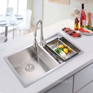 Chậu rửa bát Inox 304 Eurogold EUS28248 hố lệch nhập khẩu