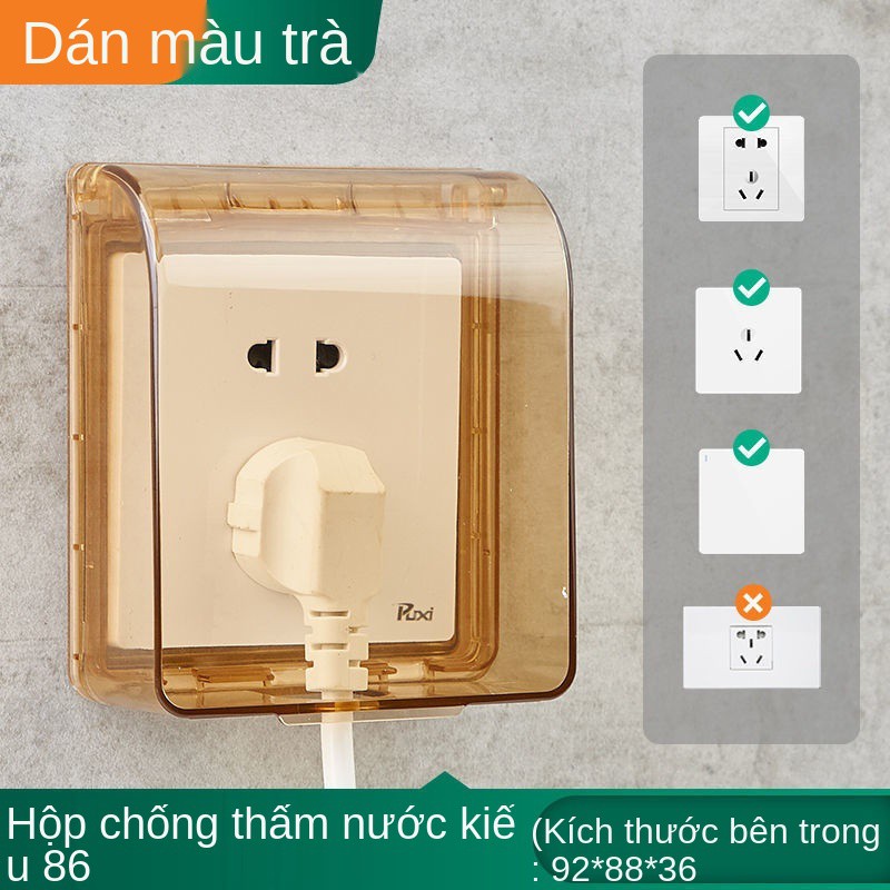 86 type switch che chống thấm nước phòng tắm nắp bảo vệ ổ cắm hộp an toàn điện giật không