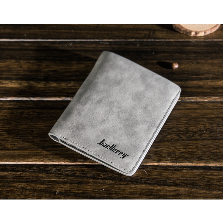 Ví nam cao cấp ,Ví da nam dáng đứng đựng tiền và thẻ mini nhỏ gọn da lộn có hộp đẹp chất - Mã sản phẩm: VN01