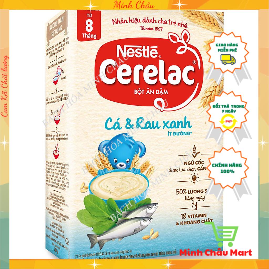 Bột Ăn Dặm Nestlé Cerelac Lúa Mì Mật Ong/ Cá Và Rau Xanh/ Gà Hầm Cà Rốt/ Gạo Lứt Trộn Sữa