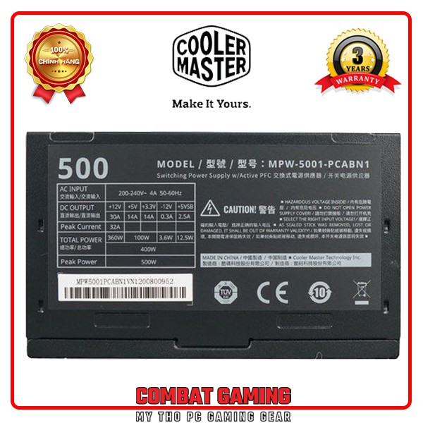 Nguồn COOLER MASTER ELITE V3 230V PC500 500W BOX