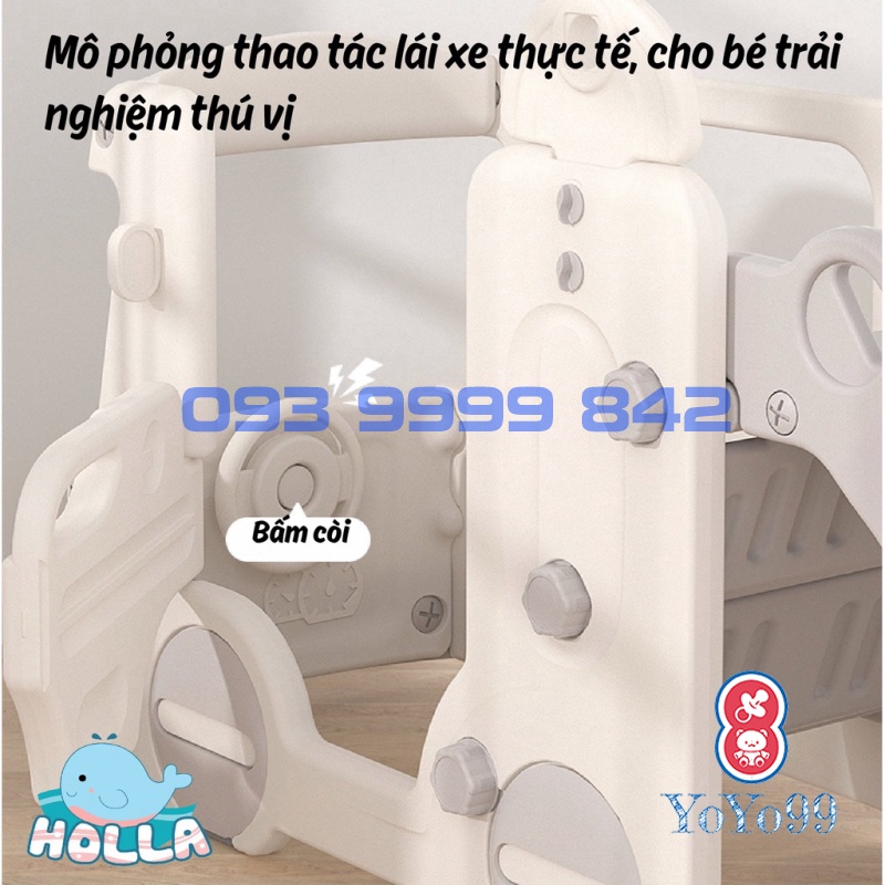 Cầu trượt Ô TÔ BUS Holla cho bé