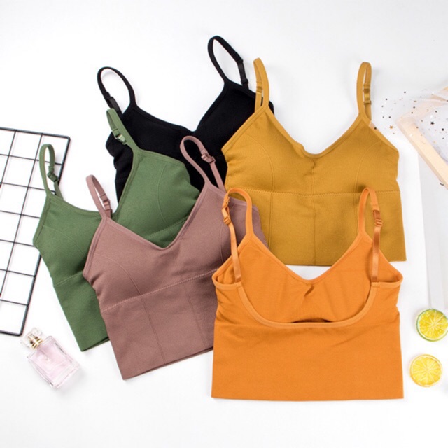 Áo bra tập gym, yoga dáng croptop len tăm khoét lưng M02 | BigBuy360 - bigbuy360.vn