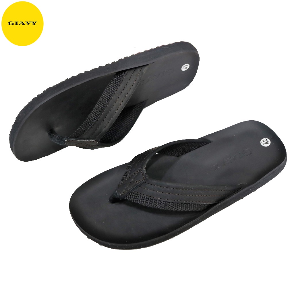 Dép kẹp nam, dép nam quai da mặt cao su DTL149 - GIÀY GIAVY