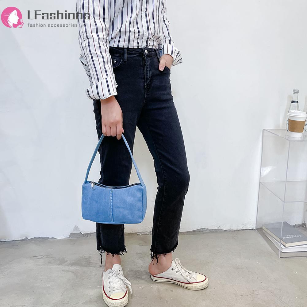 Túi Đeo Vai / Kẹp Nách Vải Denim Nhuộm Màu Độc Đáo Thời Trang Cho Nữ