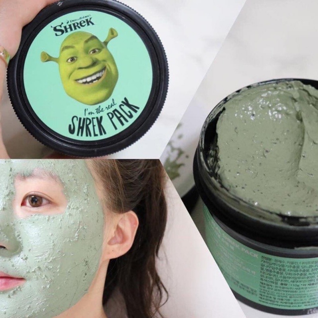 Mặt Nạ Đất Sét Tươi Chiết Xuất Bạc Hà Dreamworks Shrek I'm The Real Shrek Pack 110ml