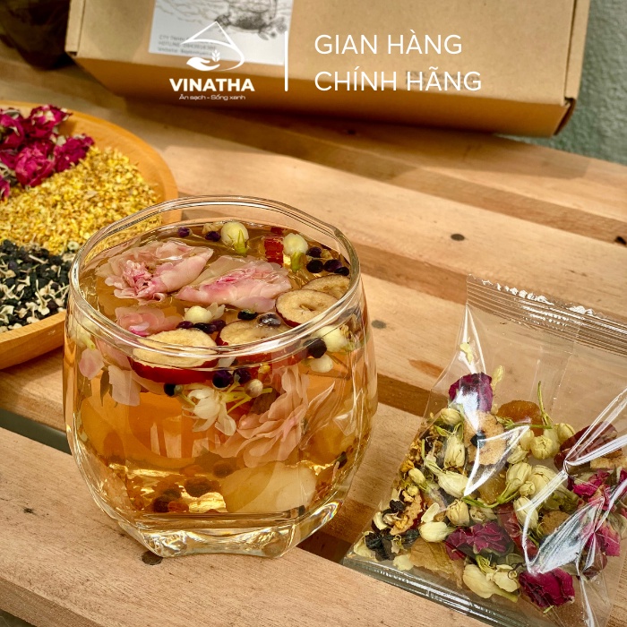 An Sắc Trà - Trà Hoa Thảo Mộc, Dưỡng Nhan, Chống Lão Hóa, Hỗ Trợ Giảm Cân - Bếp Bình Yên 150gram