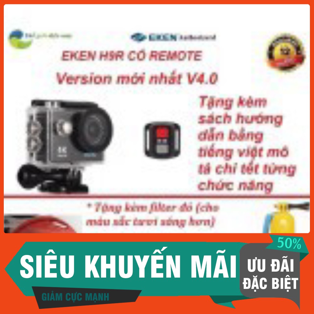 [SIÊU SALL ] [Freeship toàn quốc từ 50k] Camera thể thao Eken H9R(có remote) version 8.1 tặng phao nổi .