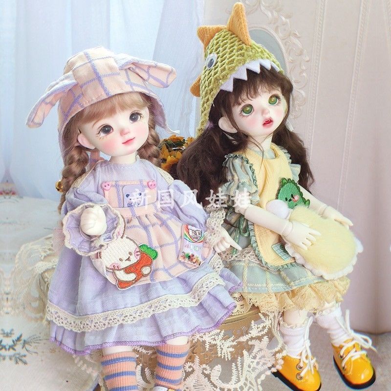 {Quần Áo Búp Bê} bjd6 Bộ Váy Bảy Mảnh Phong Cách Động Vật Truyền Thống Mới Cho Búp Bê Senli