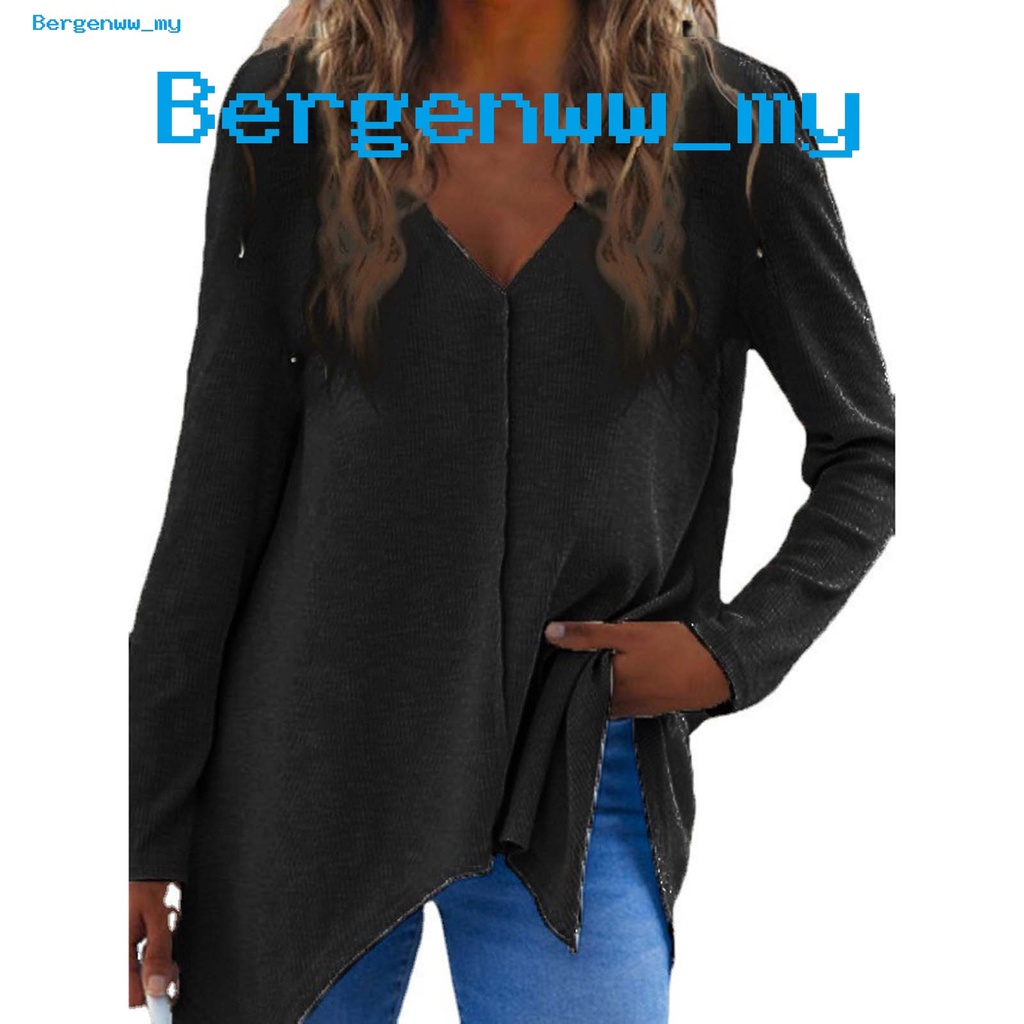 <Bergenw_my>Áo sweater dáng rộng siêu mềm thời trang mùa đông
