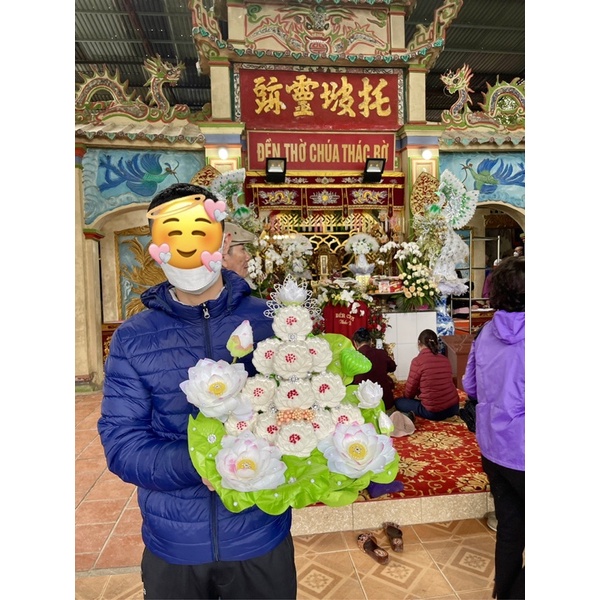 Oản mộc-  Tháp sen 5 tầng, 12 oản sen to