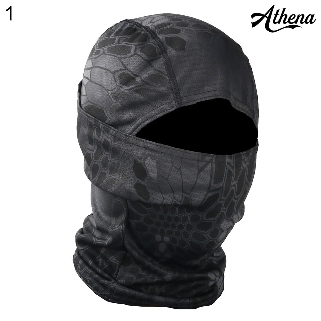 Mũ trùm đầu Balaclava phong cách ninja họa tiết quân đội/ màu trơn dành cho hoạt động ngoài trời