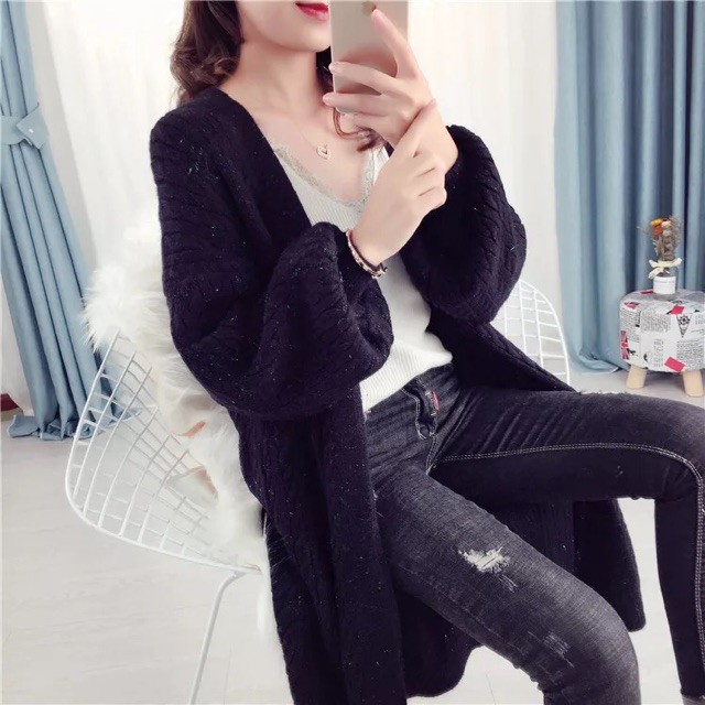 (HÀNG ORDER) Áo Cardigan vặn thừng dáng dài GNCM | BigBuy360 - bigbuy360.vn