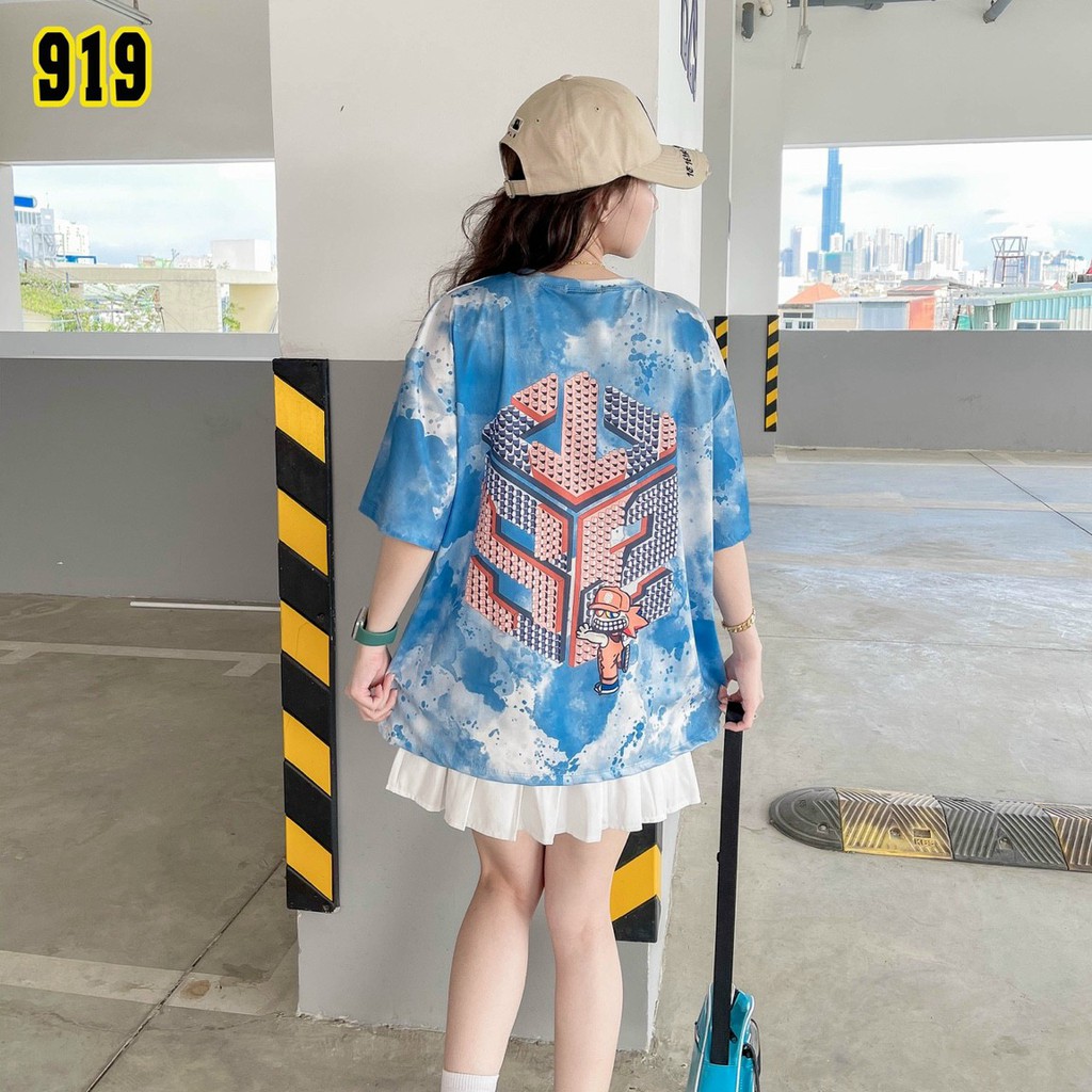 Áo thun tay lỡ nhà Yu phông Unisex nam nữ Premium Cotton oversize form rộng Eat Everything-919 | BigBuy360 - bigbuy360.vn