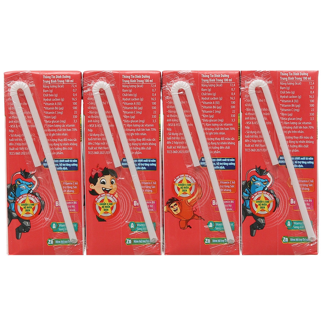 [HSD T1-2024] Thùng 48 Hộp Sữa Trái Cây Kun Hương Dâu 180ml.