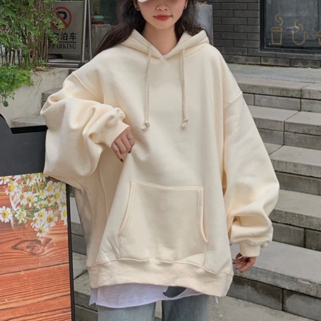 Áo khoác nam nữ thể thao Áo sweater hoodie nỉ bông kiểu dáng thể thao form rộng unisex trơn basic HD1 (Kèm ảnh thật)