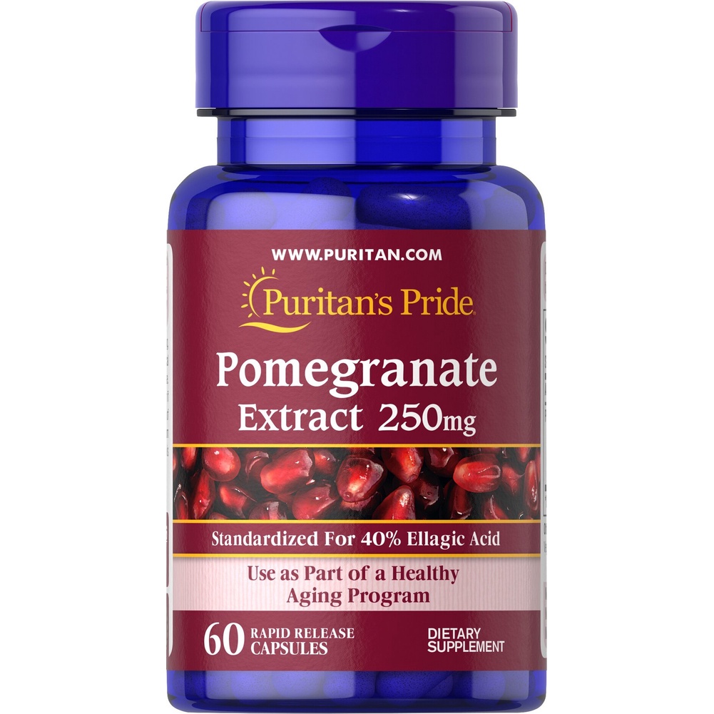 Viên Uống Lựu Chống Nắng Nội Sinh, Trắng Da, Giảm Nám Pomegranate Extract 500mg Puritan's Pride