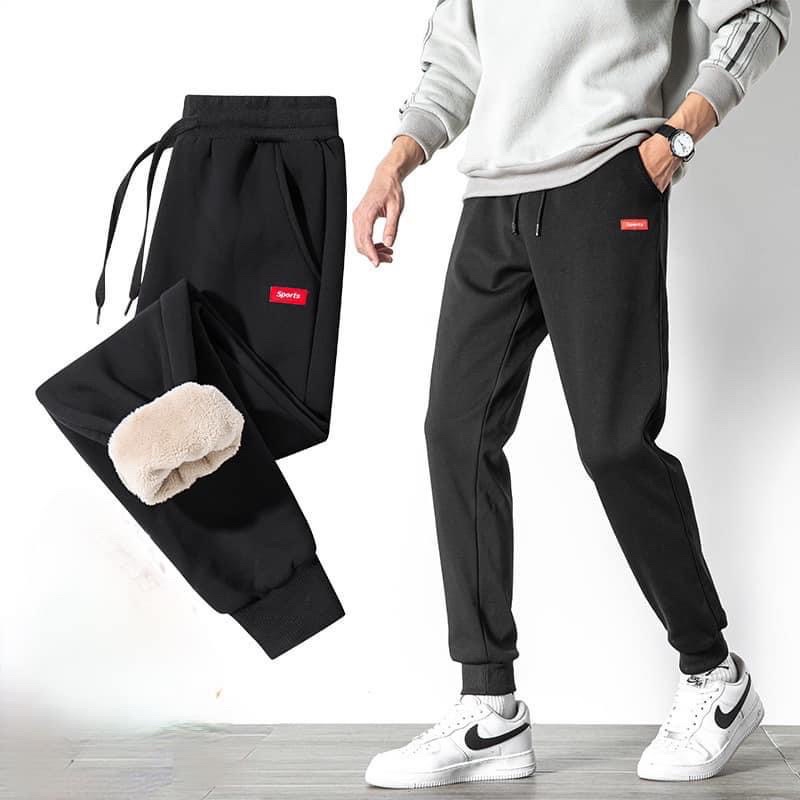 Quần Jogger Nam Nữ Ống Bo Lót Lông Cao Cấp