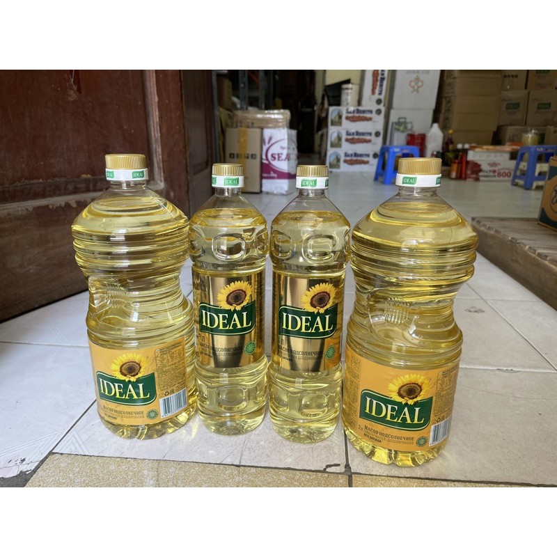 Dầu hướng dương Nga 1L nguyên chất 100% - Dầu hướng dương cao cấp đầy đủ giấy tờ 1 Lít