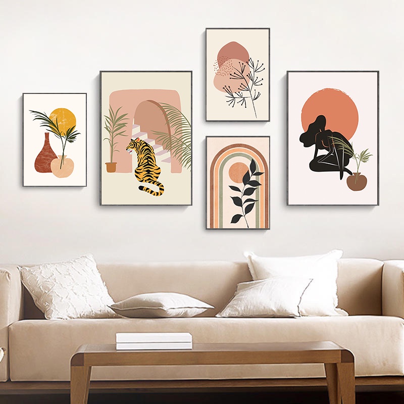 Bộ tranh sơn dầu DIY 20x30cm hình chiếc lá nghệ thuật