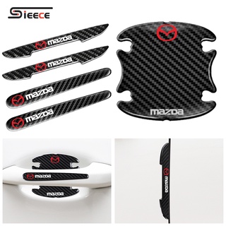 Sieece MiếNg DáN Tay NắM CửA Ô Tô MiếNg DáN HõM CửA Ô Tô Sợi Carbon MiếNg DáN ChốNg Va ĐậP CửA Miếng Dán Bảo Vệ Viền Cửa Cho Mazda 3 5 CX7 MX5 6 Wagon CX5 2 RX7 CX30 CX-3 CX8 CX3 Atenza BT50 323 Axela CX9 RX8