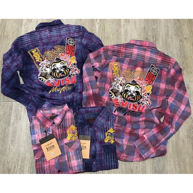 Giảm giá 🍀 9.9 | hot | sale | __ áo sơ mi evisu caro cao cấp - chính hãng  k3 store __ ++ .. . - BeeCost