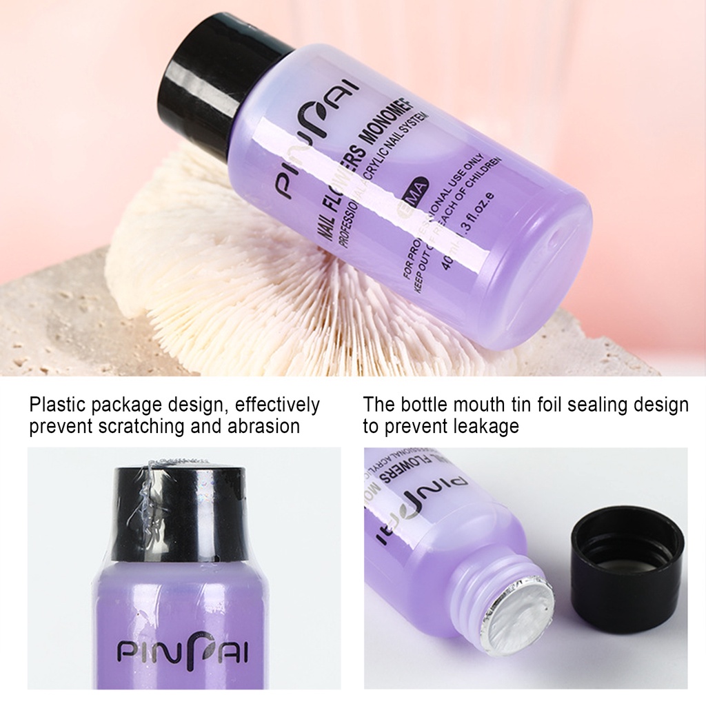 Lọ Bột Acrylic 40ML Chống Rò Rỉ Dùng Để Trang Trí Móng Nghệ Thuật