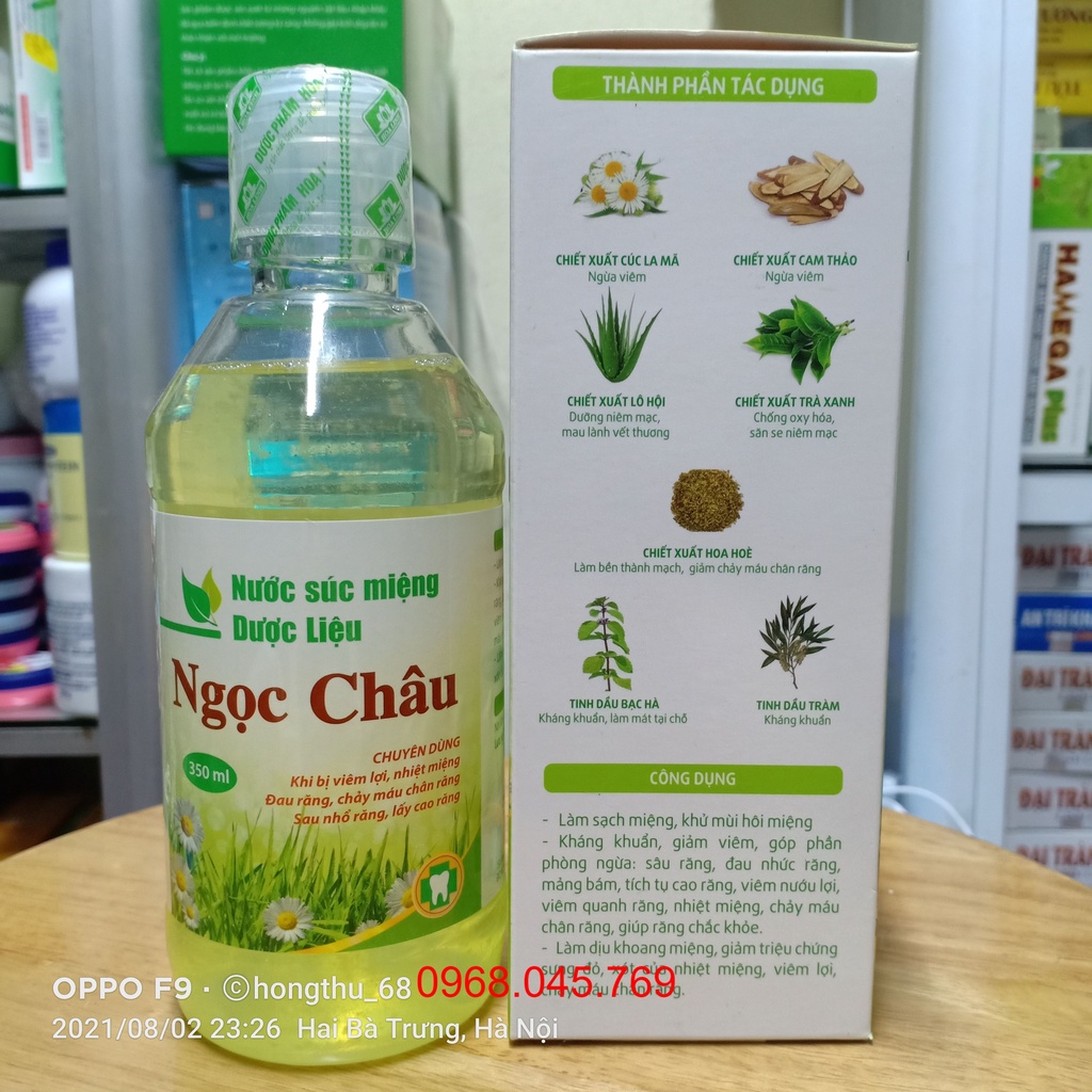 Nước Súc Miệng Dược Liệu Ngọc Châu lọ 350ml